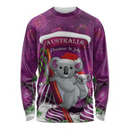 Australia Koala Long Sleeve Shirt Christmas In July - Purple