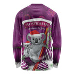 Australia Koala Long Sleeve Shirt Christmas In July - Purple