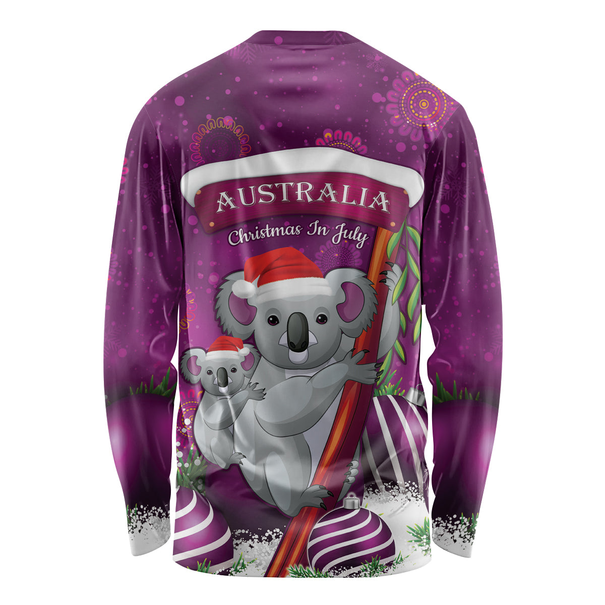 Australia Koala Long Sleeve Shirt Christmas In July - Purple