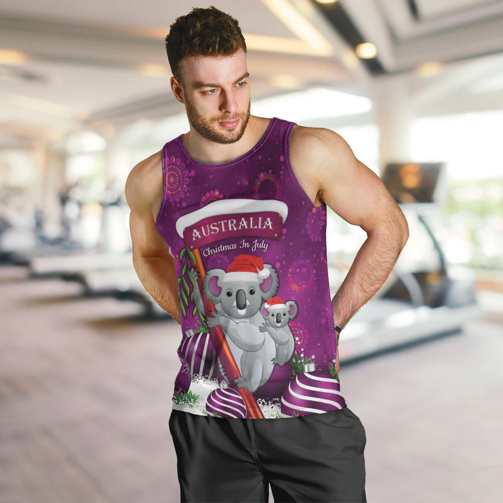 Australia Koala Men Tank Top Christmas In July - Purple