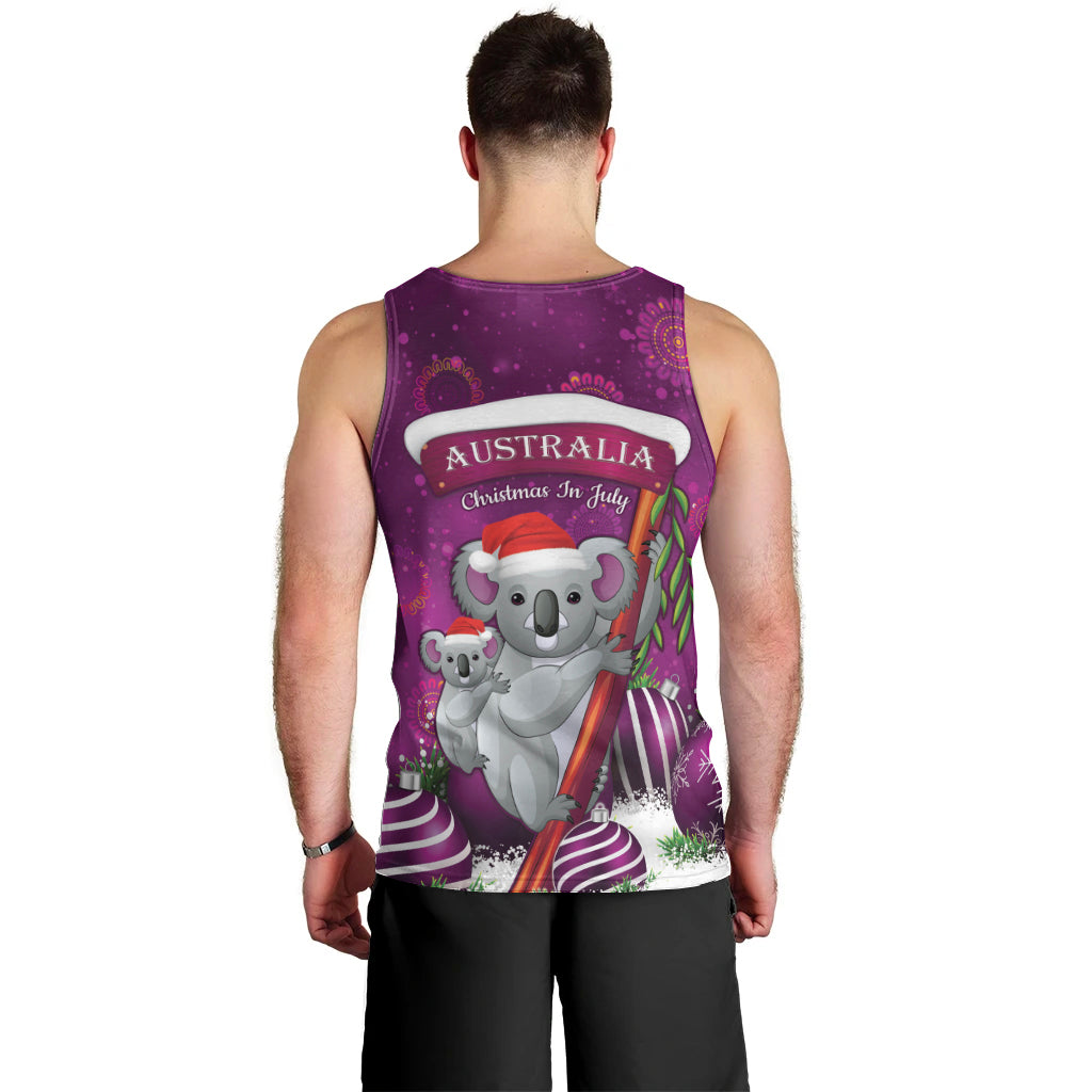 Australia Koala Men Tank Top Christmas In July - Purple