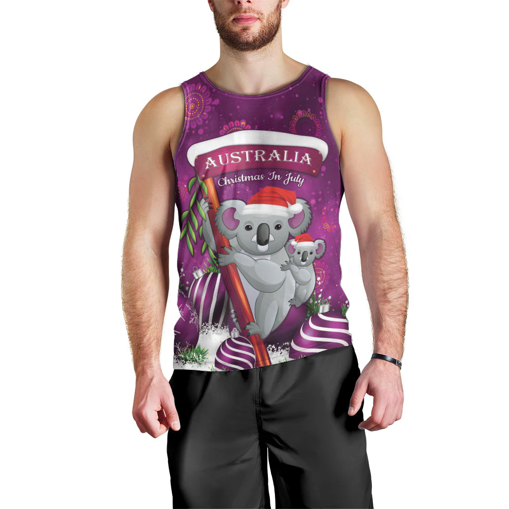 Australia Koala Men Tank Top Christmas In July - Purple