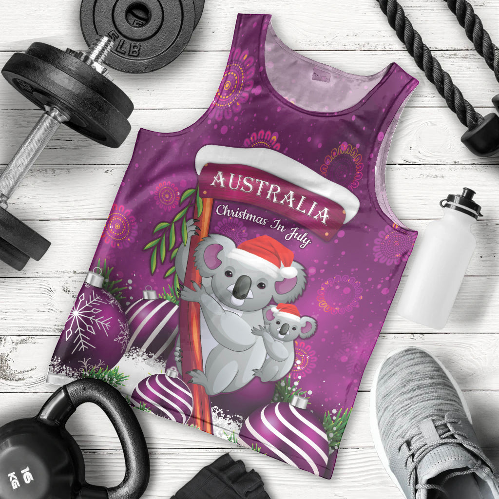 Australia Koala Men Tank Top Christmas In July - Purple