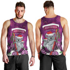 Australia Koala Men Tank Top Christmas In July - Purple