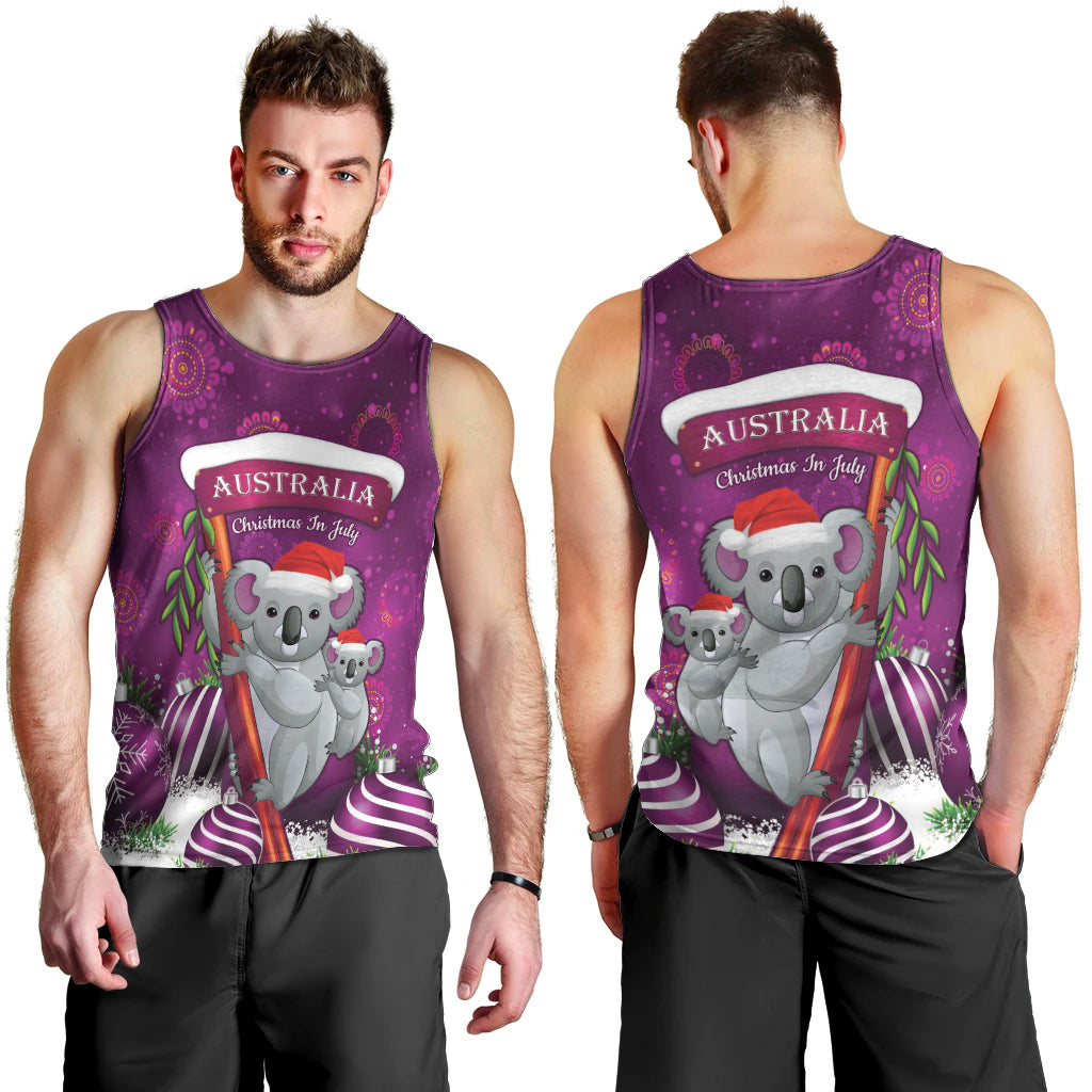 Australia Koala Men Tank Top Christmas In July - Purple
