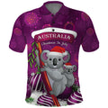 Australia Koala Polo Shirt Christmas In July - Purple