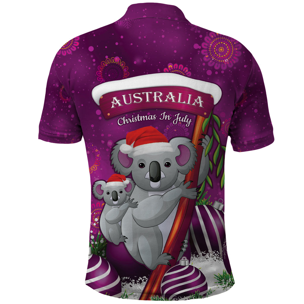 Australia Koala Polo Shirt Christmas In July - Purple