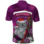 Australia Koala Polo Shirt Christmas In July - Purple