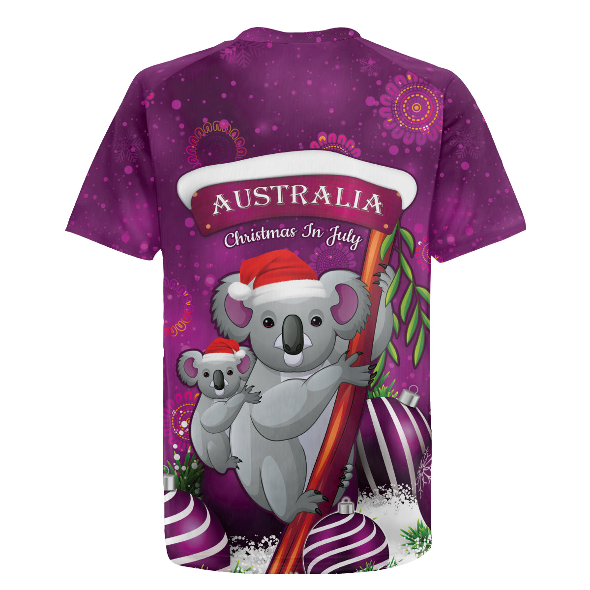 Australia Koala Rugby Jersey Christmas In July - Purple
