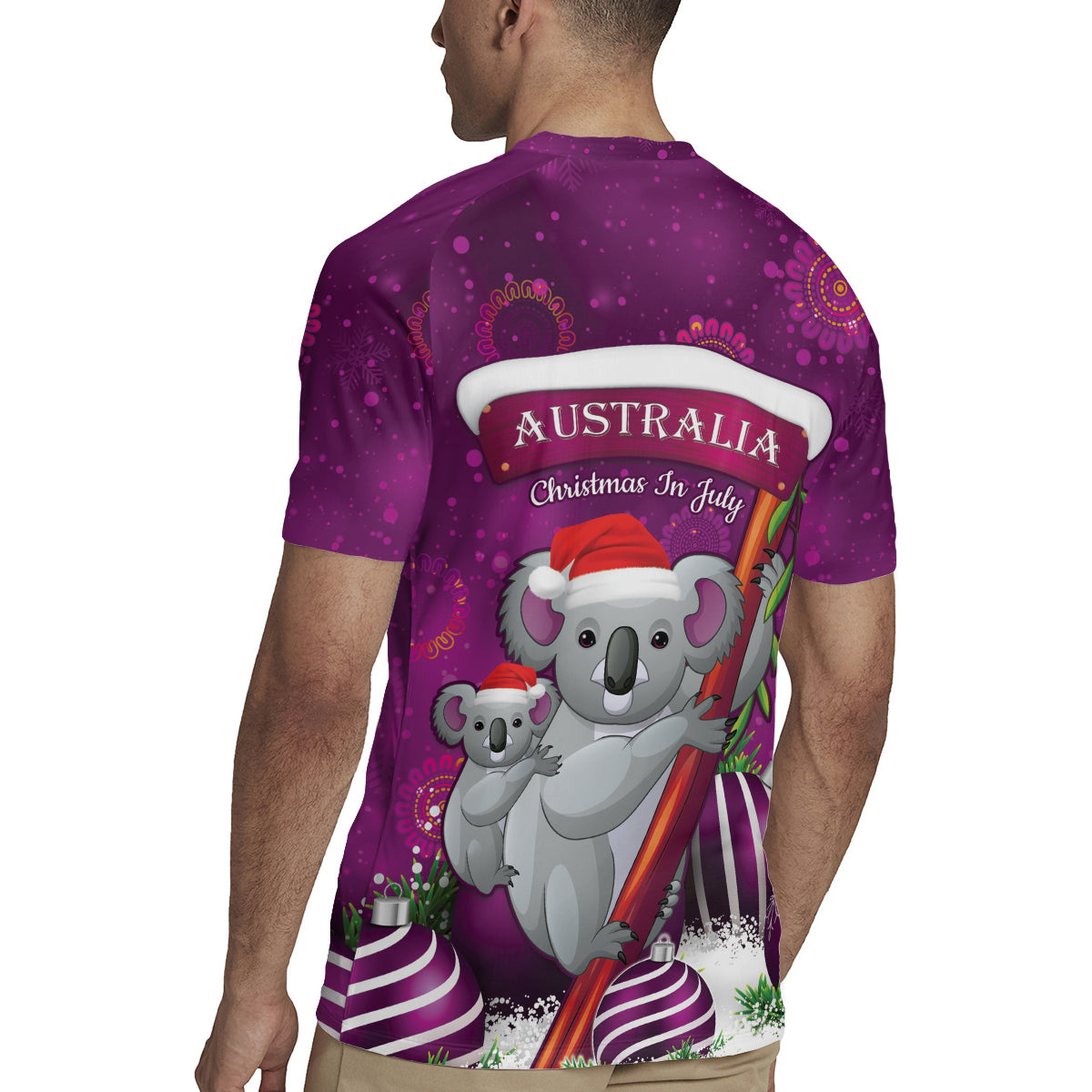 Australia Koala Rugby Jersey Christmas In July - Purple