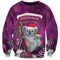 Australia Koala Sweatshirt Christmas In July - Purple