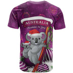 Australia Koala T Shirt Christmas In July - Purple