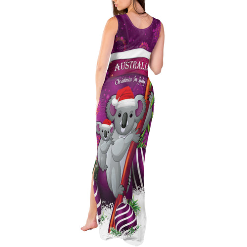 Australia Koala Tank Maxi Dress Christmas In July - Purple