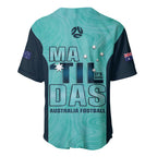 Australia Soccer Baseball Jersey Raso Matildas Turquoise Version