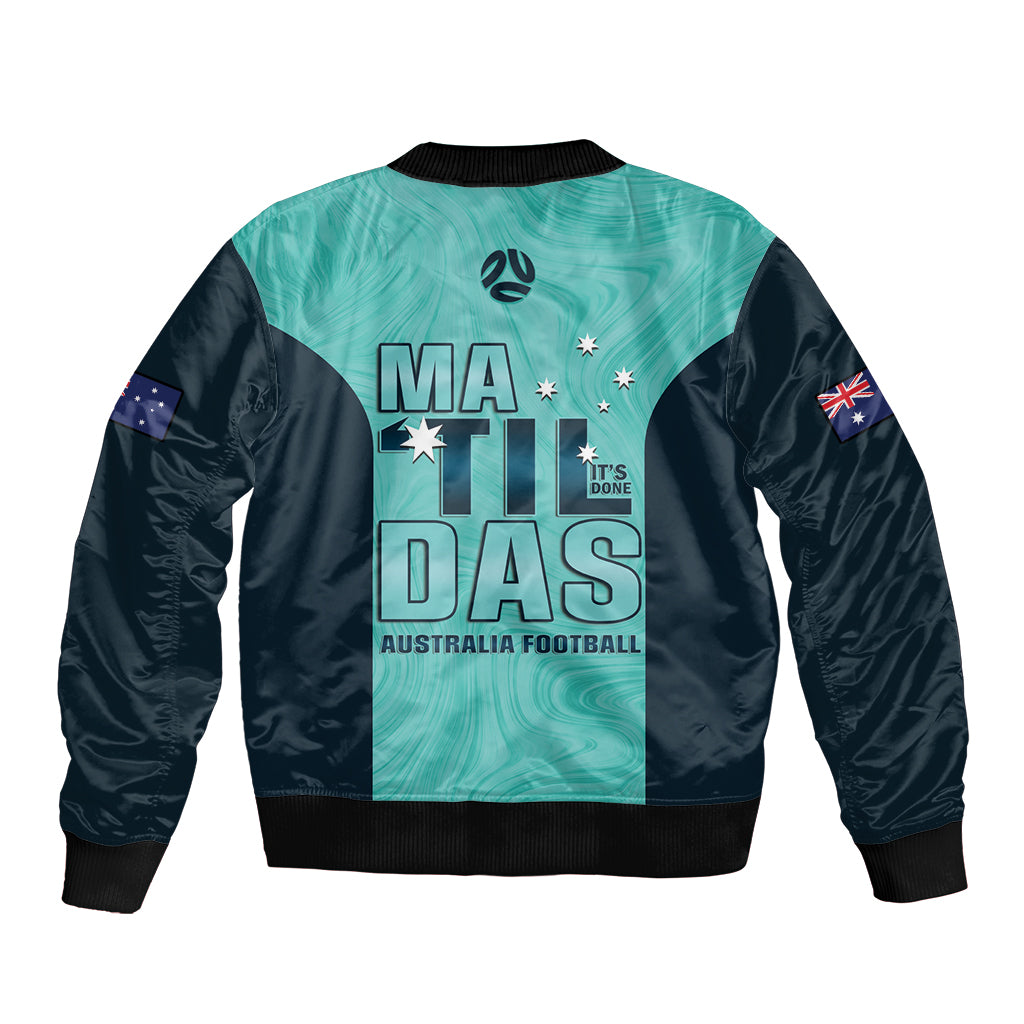 Australia Soccer Bomber Jacket Raso Matildas Turquoise Version