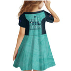 Australia Soccer Family Matching Mermaid Dress and Hawaiian Shirt Raso Matildas Turquoise Version