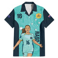 Australia Soccer Family Matching Mermaid Dress and Hawaiian Shirt Raso Matildas Turquoise Version