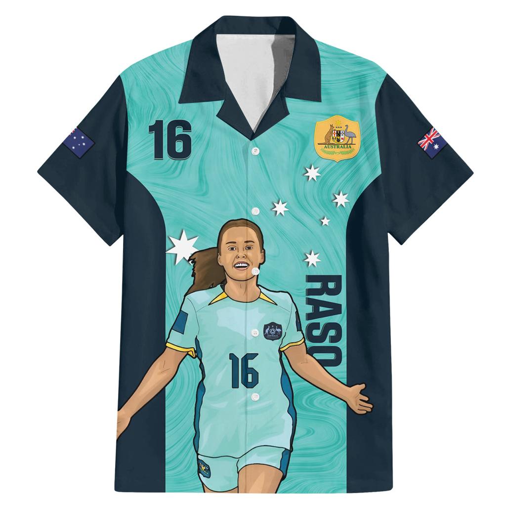 Australia Soccer Family Matching Mermaid Dress and Hawaiian Shirt Raso Matildas Turquoise Version