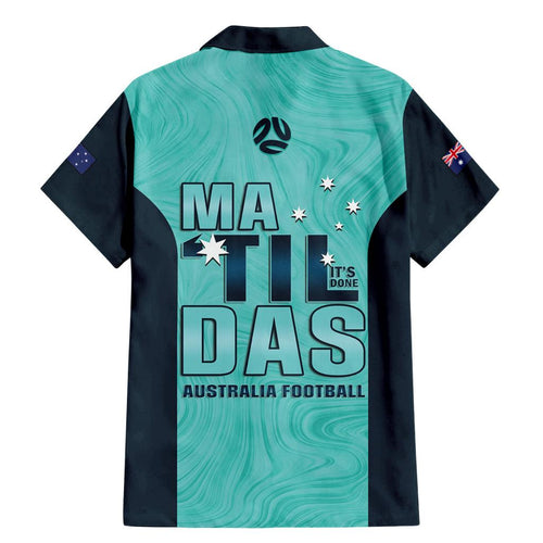 Australia Soccer Family Matching Mermaid Dress and Hawaiian Shirt Raso Matildas Turquoise Version