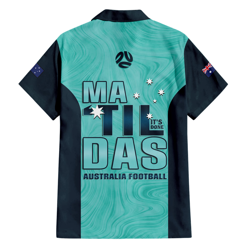 Australia Soccer Hawaiian Shirt Raso Matildas Turquoise Version