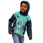 Australia Soccer Kid Hoodie Raso Matildas Turquoise Version