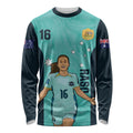Australia Soccer Long Sleeve Shirt Raso Matildas Turquoise Version
