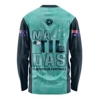 Australia Soccer Long Sleeve Shirt Raso Matildas Turquoise Version