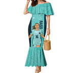 Australia Soccer Mermaid Dress Raso Matildas Turquoise Version