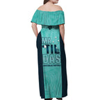 Australia Soccer Off Shoulder Maxi Dress Raso Matildas Turquoise Version