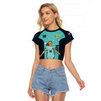 Australia Soccer Raglan Cropped T Shirt Raso Matildas Turquoise Version