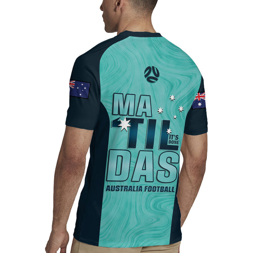 Australia Soccer Rugby Jersey Raso Matildas Turquoise Version