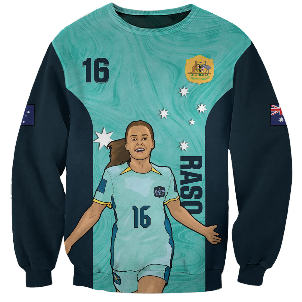 Australia Soccer Sweatshirt Raso Matildas Turquoise Version