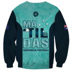 Australia Soccer Sweatshirt Raso Matildas Turquoise Version