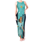 Australia Soccer Tank Maxi Dress Raso Matildas Turquoise Version