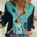 Australia Soccer Women Casual Shirt Raso Matildas Turquoise Version