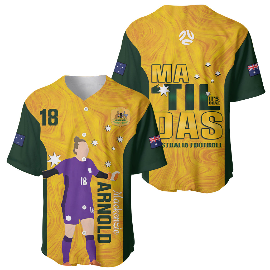 Australia Soccer Baseball Jersey Arnold Matildas Gold Version