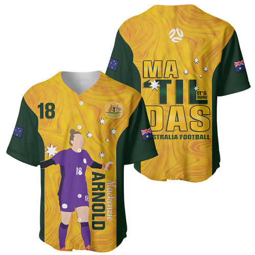 Australia Soccer Baseball Jersey Arnold Matildas Gold Version