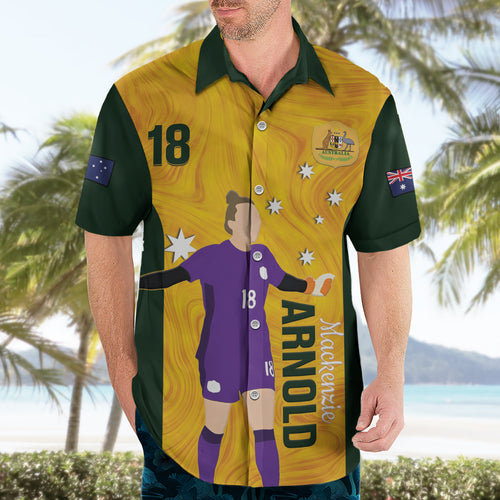 Australia Soccer Hawaiian Shirt Arnold Matildas Gold Version
