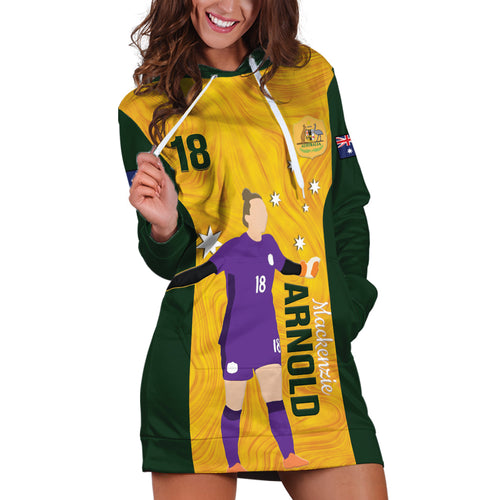 Australia Soccer Hoodie Dress Arnold Matildas Gold Version