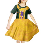 Australia Soccer Kid Short Sleeve Dress Arnold Matildas Gold Version