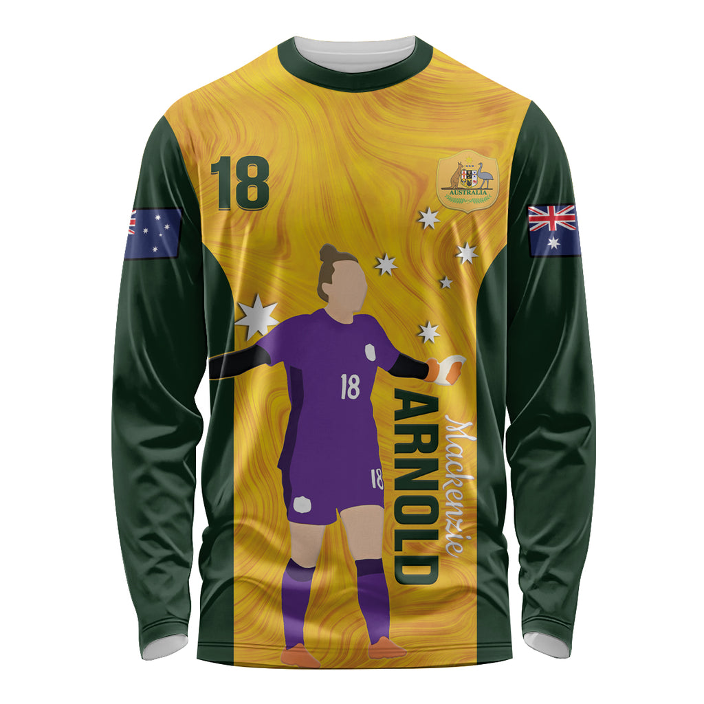 Australia Soccer Long Sleeve Shirt Arnold Matildas Gold Version