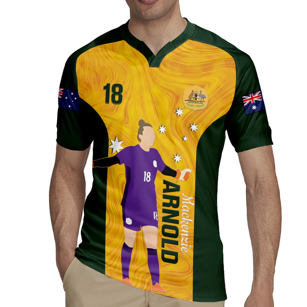 Australia Soccer Rugby Jersey Arnold Matildas Gold Version