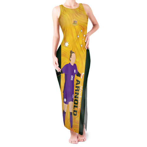 Australia Soccer Tank Maxi Dress Arnold Matildas Gold Version