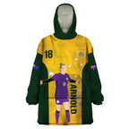 Australia Soccer Wearable Blanket Hoodie Arnold Matildas Gold Version