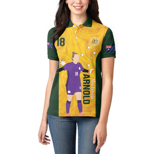 Australia Soccer Women Polo Shirt Arnold Matildas Gold Version