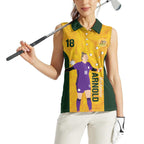 Australia Soccer Women Sleeveless Polo Shirt Arnold Matildas Gold Version