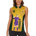 Australia Soccer Women Sleeveless Polo Shirt Arnold Matildas Gold Version