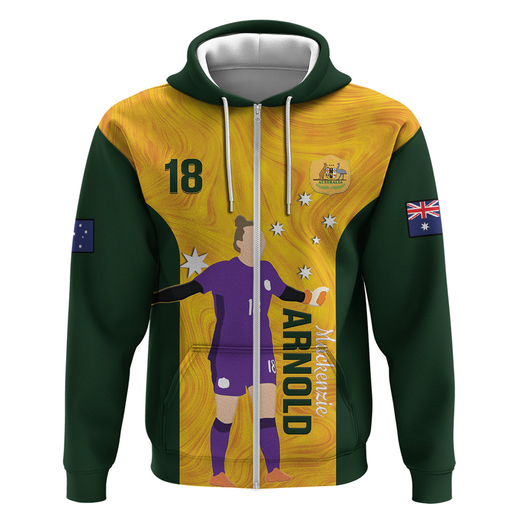 Australia Soccer Zip Hoodie Arnold Matildas Gold Version