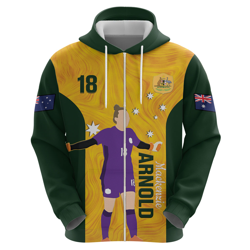 Australia Soccer Zip Hoodie Arnold Matildas Gold Version