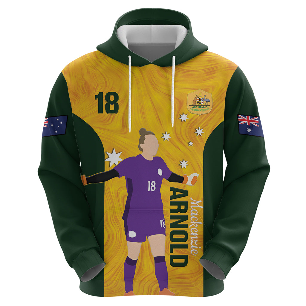 Australia Soccer Zip Hoodie Arnold Matildas Gold Version